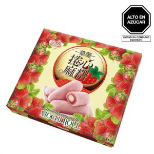ROYAL FAMILY MOCHI ROLL CON SABOR A FRESA A22-14 300G CAJ