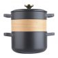 JMK OLLA CERAMICA CVAPORERA BAMBU Y TAPA 3 PISOS 1.35L + 2.6L CAJ-01