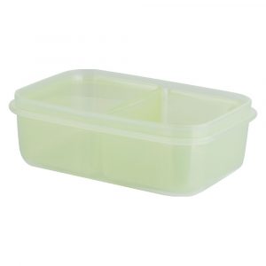 KOMAX BIOKIPS CONTENEDOR HERMETICO NATURE RECTANGULAR RD2 #73263 450ML C 2 DIVISIONES UND-03