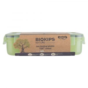 KOMAX BIOKIPS CONTENEDOR HERMETICO NATURE RECTANGULAR RD4 #73271 1.1L C 3 DIVISIONES UND-01