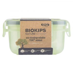 KOMAX BIOKIPS CONTENEDOR HERMETICO NATURE CUADRADO S1 #73278 300ML UND-01