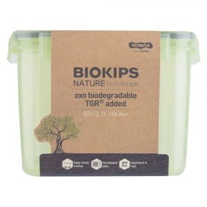 KOMAX BIOKIPS CONTENEDOR HERMETICO NATURE CUADRADO S31 #73282 3.1L UND-01