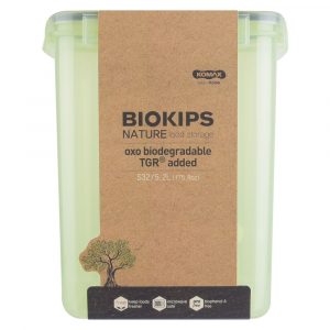 KOMAX BIOKIPS CONTENEDOR HERMETICO NATURE CUADRADO S32 #73283 5.2L UND-01