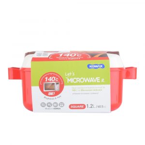 KOMAX CONT. PMICROONDAS CUADRADO #59818 1.2L UND-02