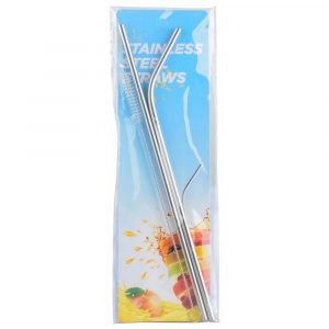 SOL SORBETE ACERO INOX RECTO Y OBLICUO + CEPILLO HK1074 SET