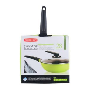 ROICHEN WOK ALUMUMINIO CON CUBIERTA DE CERAMICA VERDE CTAPA #28 RNC-28 WG CAJ-01