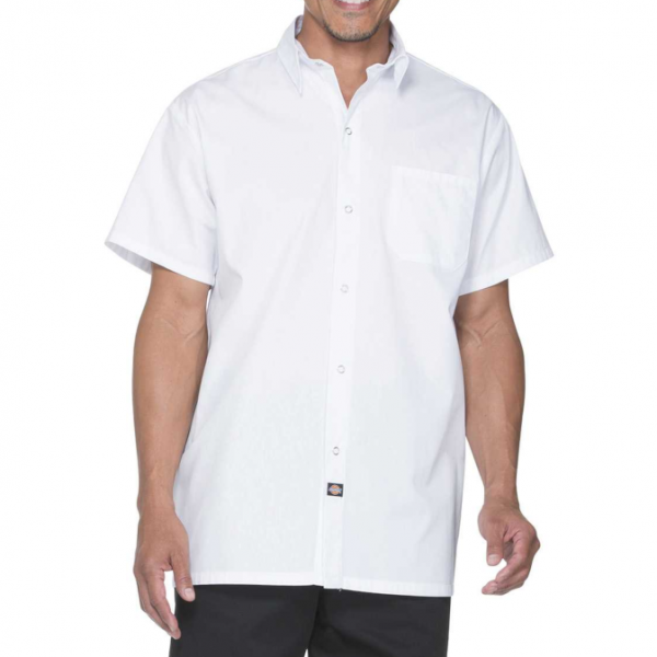 DICKIES Camisa de Cocinero Popelin DC60 Small Blanco delante