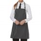 1104952 DICKIES Delantal de Cuello Ajustable DC52 Negro con Rayas Blancas delante