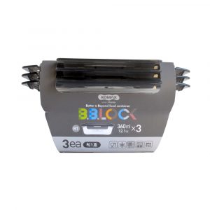 KOMAX CONT. HERMET. BBLOCK GRIS R1 3x 360ML SET-01
