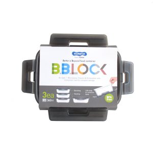 KOMAX CONT. HERMET. BBLOCK GRIS R1 3x 360ML SET-02