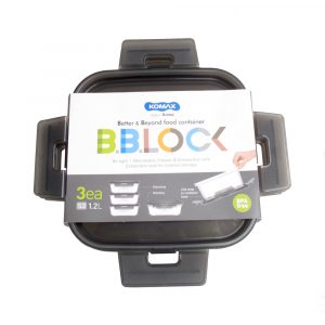 KOMAX CONT. HERMET. BBLOCK GRIS S3 3x 1.2L SET-01