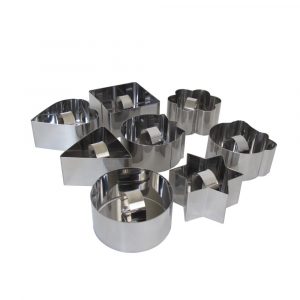 CHEF GOURMET MOLDE ACERO INOX. 8 UNI SET-03