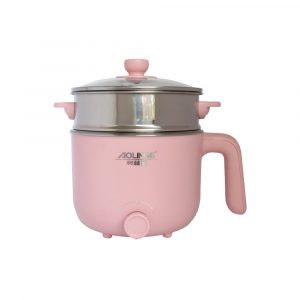 AOLINGE OLLA ELECT. MULTIF. CMANGO Y VAPORERA ROSADO ZG-306-2 1.2L 600w SET-02