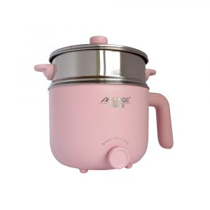 AOLINGE OLLA ELECT. MULTIF. CMANGO Y VAPORERA ROSADO ZG-306-2 1.2L 600w SET-03