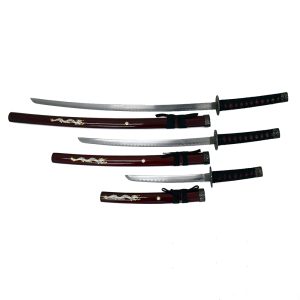 AWMA JUEGO ESPADAS DRAGON DECAL ROJO #10697 CAJ (3)