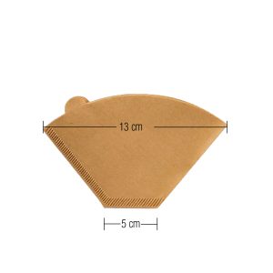 5008980 CHEFGO FILTRO CAFE ABANICO #101 MARRON 100 HOJAS PAQ MED