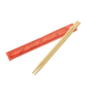 CHEFGO PALITOS BAMBU DESCART. TWIN CENVOLT. ROJA 23CM 100 PAR PAQ (1)