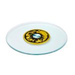 TEBIYO BASE GIRATORIA DE HIERRO CON VIDRIO TEMPLADO ZP-003