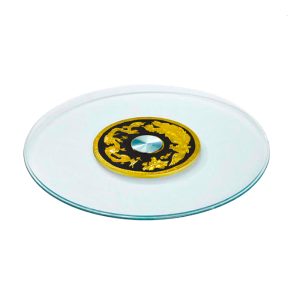 TEBIYO BASE GIRATORIA DE HIERRO CON VIDRIO TEMPLADO ZP-003