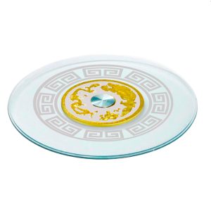 TEBIYO BASE GIRATORIA DE HIERRO CON VIDRIO TEMPLADO ZP-028