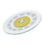 TEBIYO BASE GIRATORIA DE HIERRO CON VIDRIO TEMPLADO ZP-056