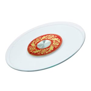 TEBIYO BASE GIRATORIA DE HIERRO CON VIDRIO TEMPLADO ZP-026